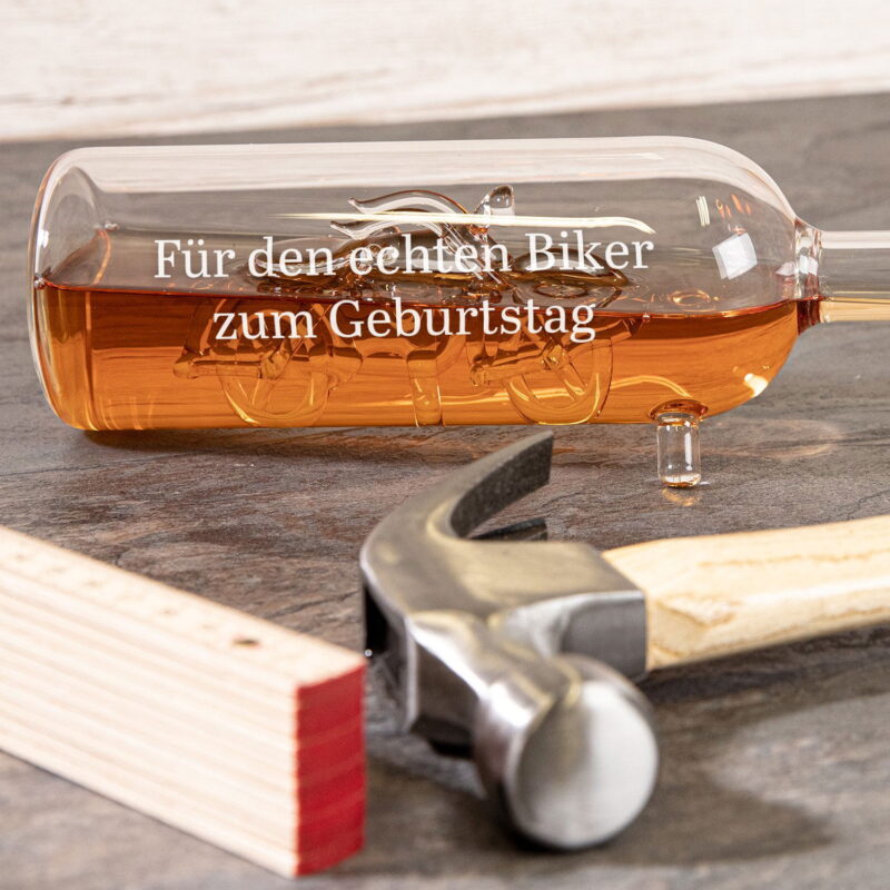 Bild von chopper geschenkflasche mit grjpg | 🌟 Gravur nach Wunsch 🪄