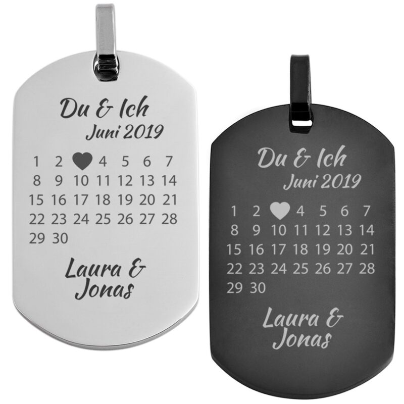 Bild von dogtag schoenster tag mit wujpg | 🌟 Gravur nach Wunsch 🪄