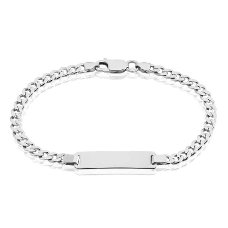 Bild von unisex id armband silber silbejpg | 🌟 Gravur nach Wunsch 🪄