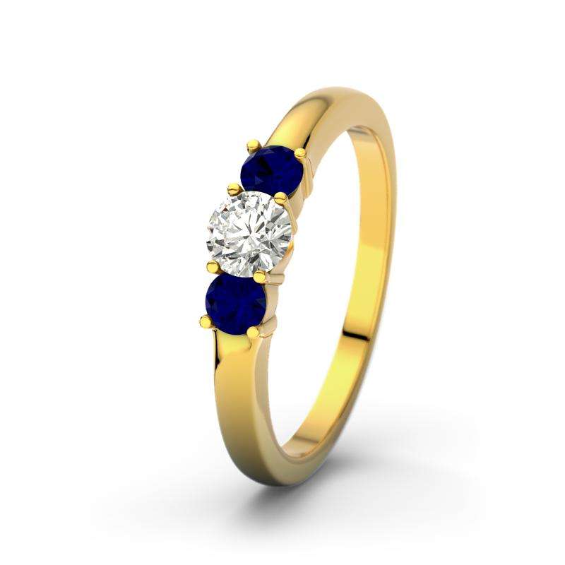 Bild von diamant vvs gelbgoldring roubjpg | 🌟 Gravur nach Wunsch 🪄