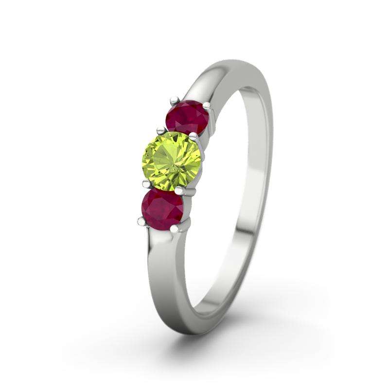 Bild von peridot weissgoldring roubyjpg | 🌟 Gravur nach Wunsch 🪄