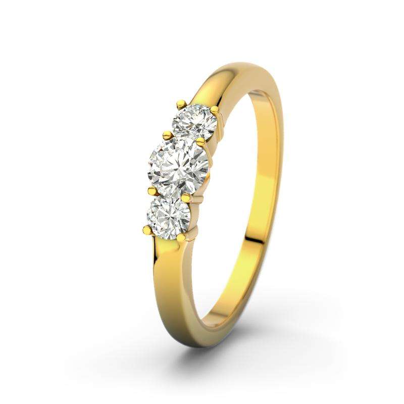 Bild von diamant gelbgoldring roubyjpg | 🌟 Gravur nach Wunsch 🪄