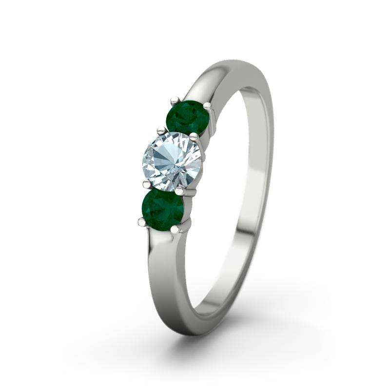 Bild von aquamarin platinumring roubyjpg | 🌟 Gravur nach Wunsch 🪄