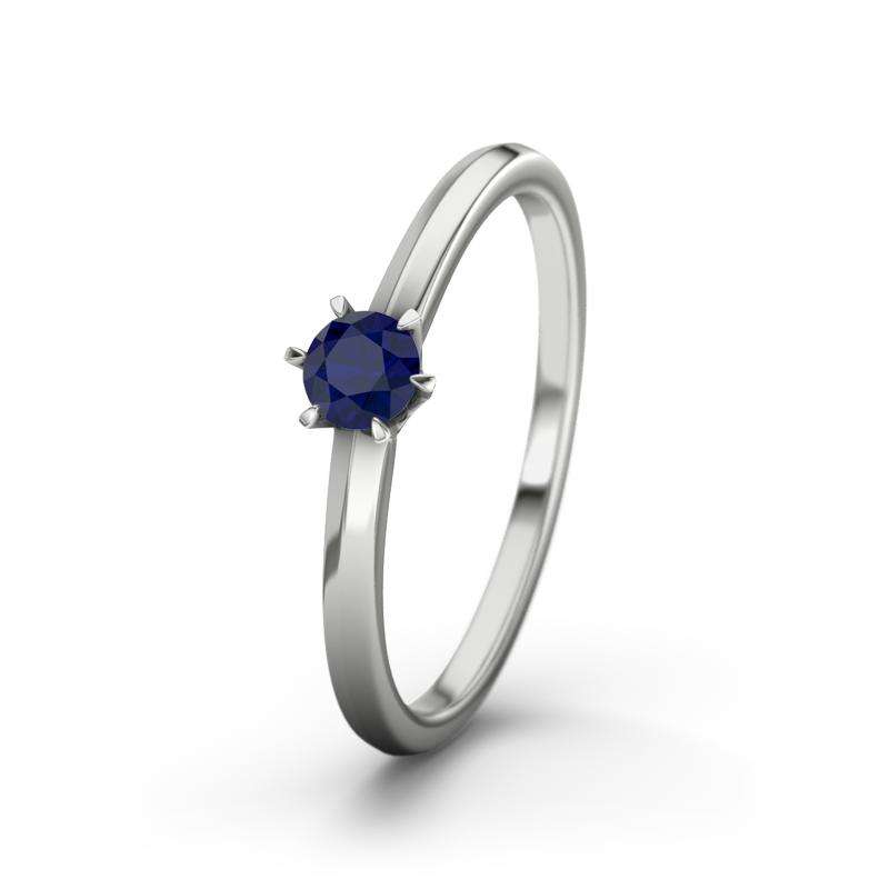 Bild von blauer saphir platinumring mejpg | 🌟 Gravur nach Wunsch 🪄