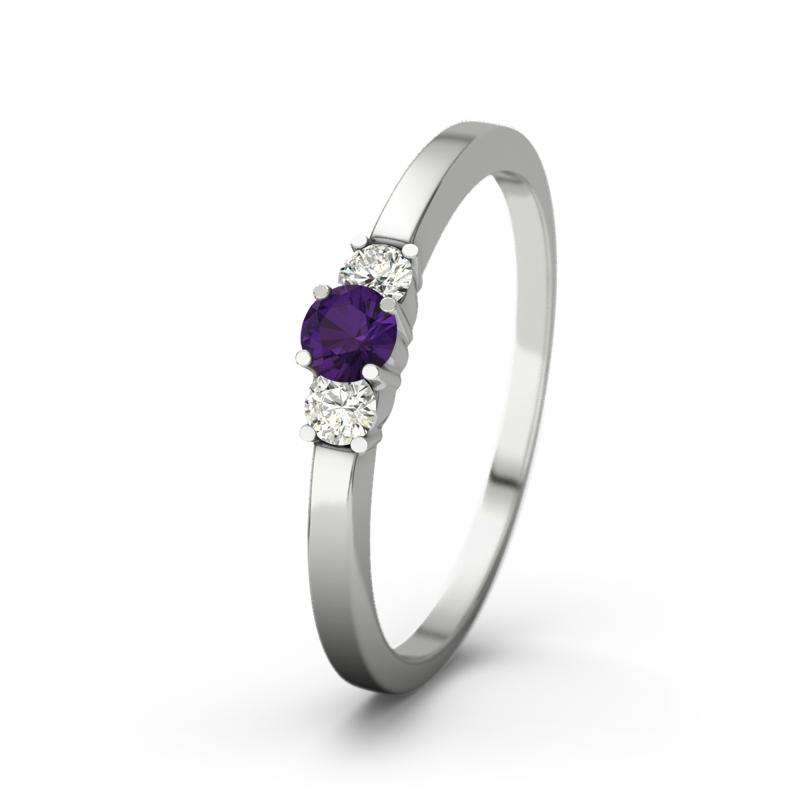 Bild von amethyst platinumring shannonjpg | 🌟 Gravur nach Wunsch 🪄