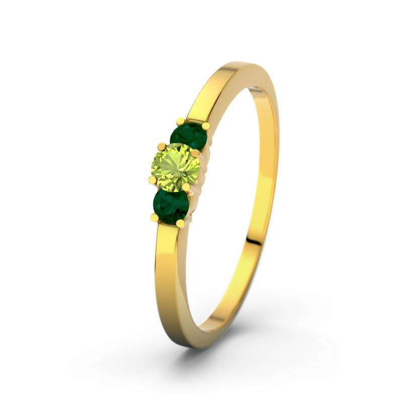 Bild von peridot gelbgoldring shannonjpg | 🌟 Gravur nach Wunsch 🪄