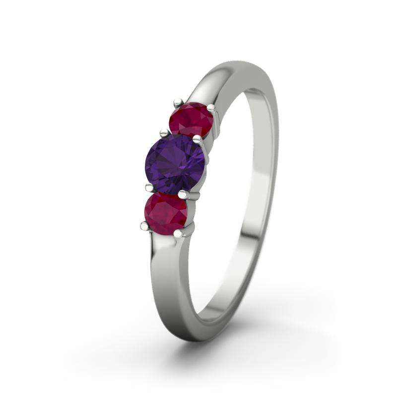 Bild von amethyst platinumring roubyjpg | 🌟 Gravur nach Wunsch 🪄