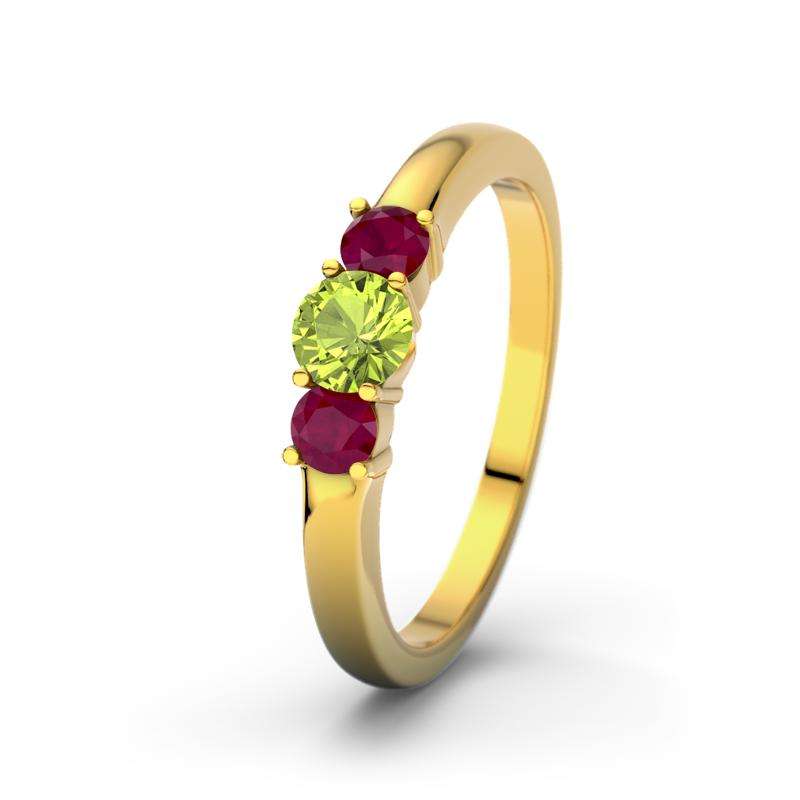 Bild von peridot gelbgoldring roubyjpg | 🌟 Gravur nach Wunsch 🪄