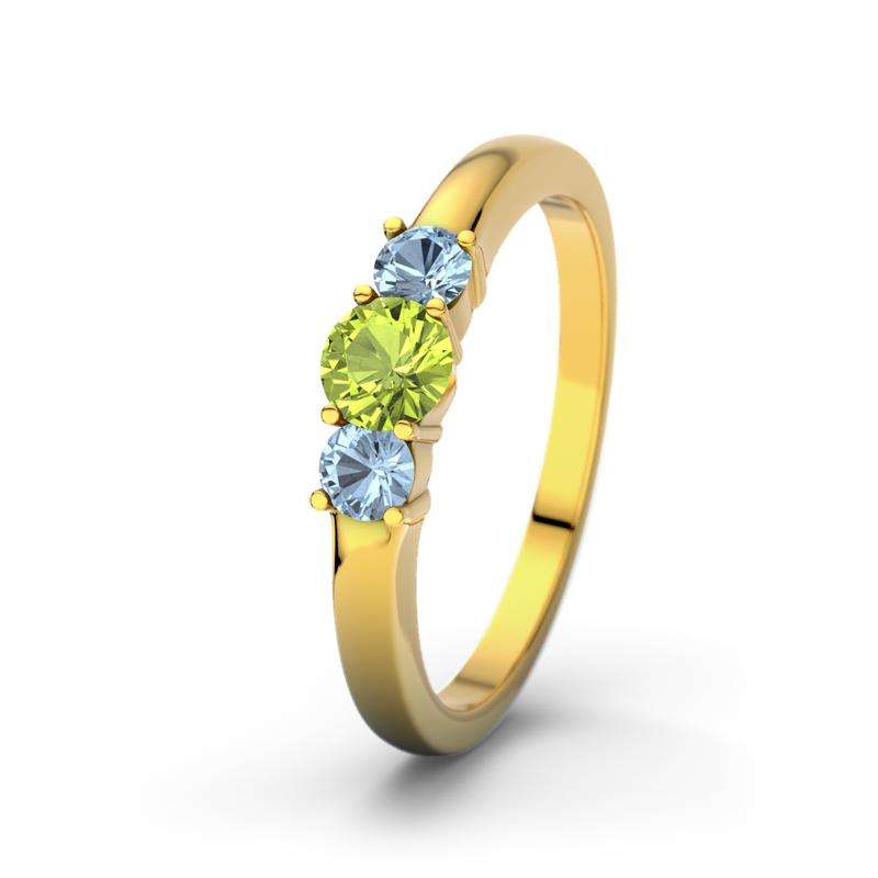 Bild von peridot gelbgoldring roubyjpg | 🌟 Gravur nach Wunsch 🪄