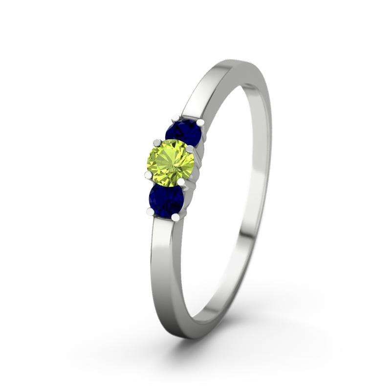 Bild von peridot platinumring shannonjpg | 🌟 Gravur nach Wunsch 🪄