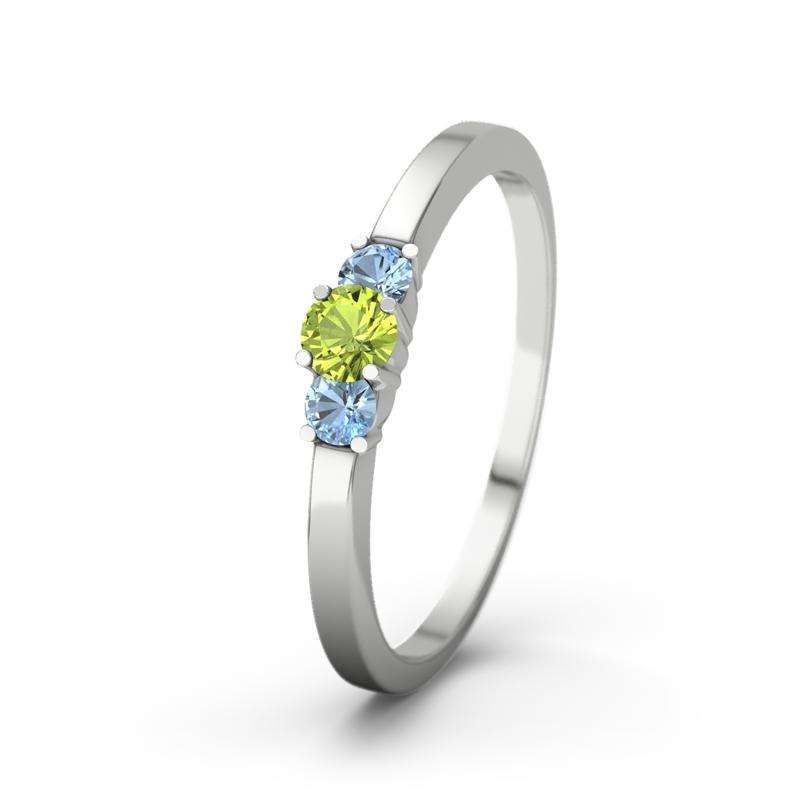 Bild von peridot weissgoldring shannonjpg | 🌟 Gravur nach Wunsch 🪄