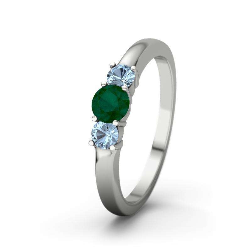 Bild von blauer topas platinumring roubjpg | 🌟 Gravur nach Wunsch 🪄